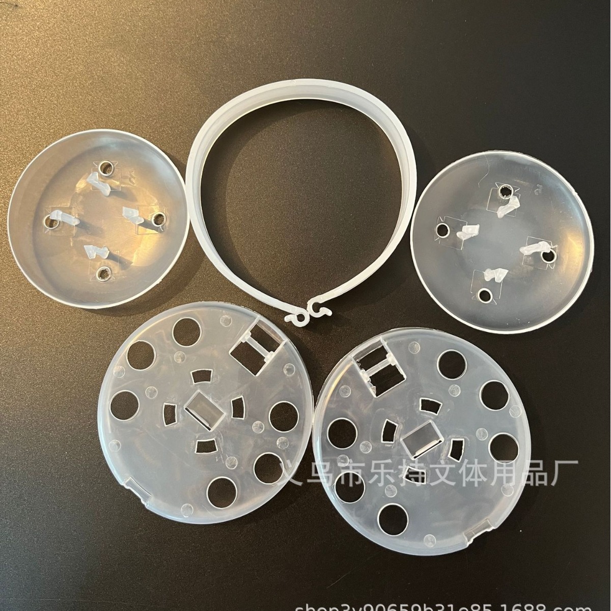 Folding Earmuff Rack White Skeleton Warm Earmuff Rack Plastic Hoop Rack Accessories Earmuff Rack Foldableing Bowl Three-Piece Set