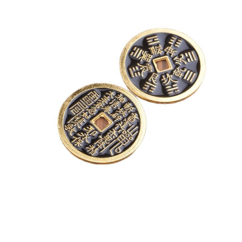 Retro alloy mountain ghost spend money cinnabar red copper antique coins hanging decorations thunder bureau Gankun gossip antique money wholesale