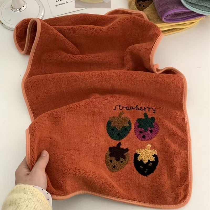 Have You Berry Trouble - Cute Large Towel with Embroidered Edges, Absorbent New Year Edition