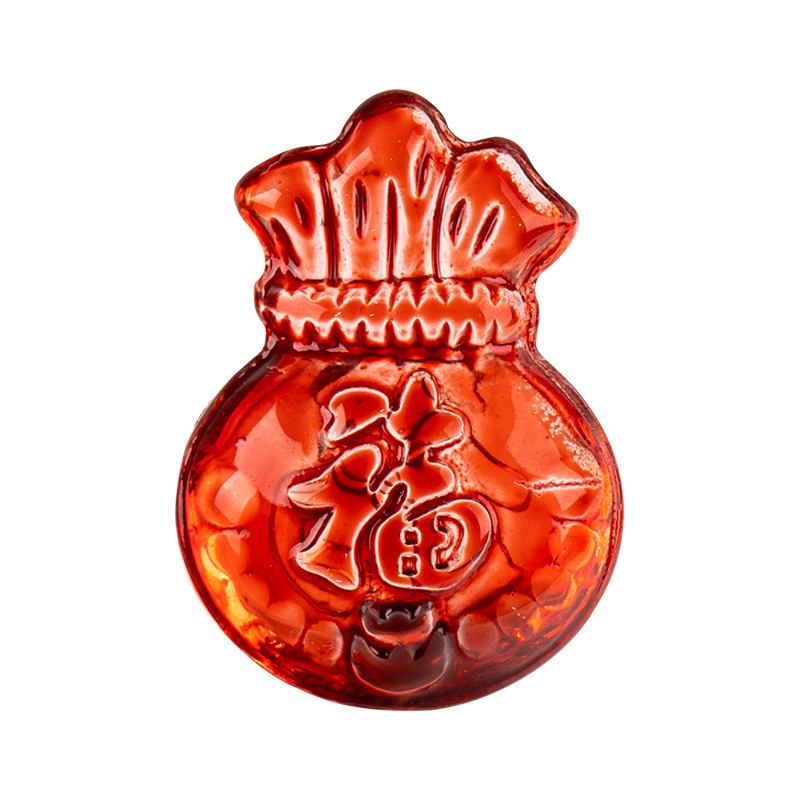 Citrine small lucky bag money bag decoration saving money box lucky treasure opening housewarming gift living room decoration