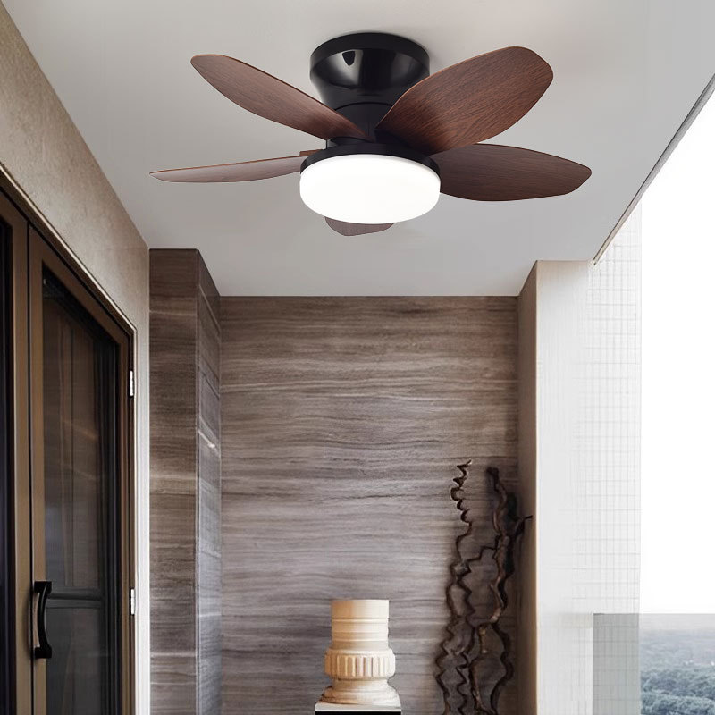 Cross-border sunrise bedroom ceiling fan lamp dining room study ceiling fan lamp mute frequency conversion living room lamp 2025 new