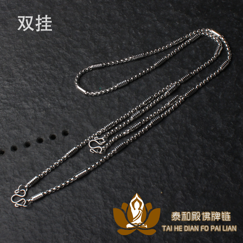 Тайский амулет Будды, цепочка с подвесом из титана, специальный стиль