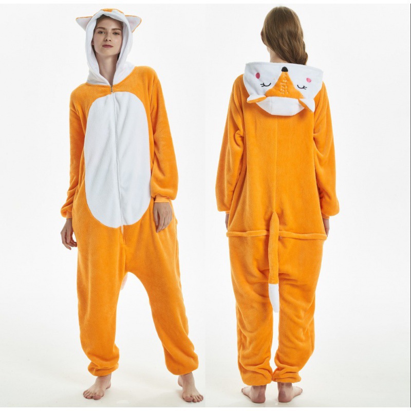 New Tianma Cartoon One-piece Pajamas Flannel Pajamas Animal Pajamas Couple Pajamas Men's and Women's Home Clothes Wholesale