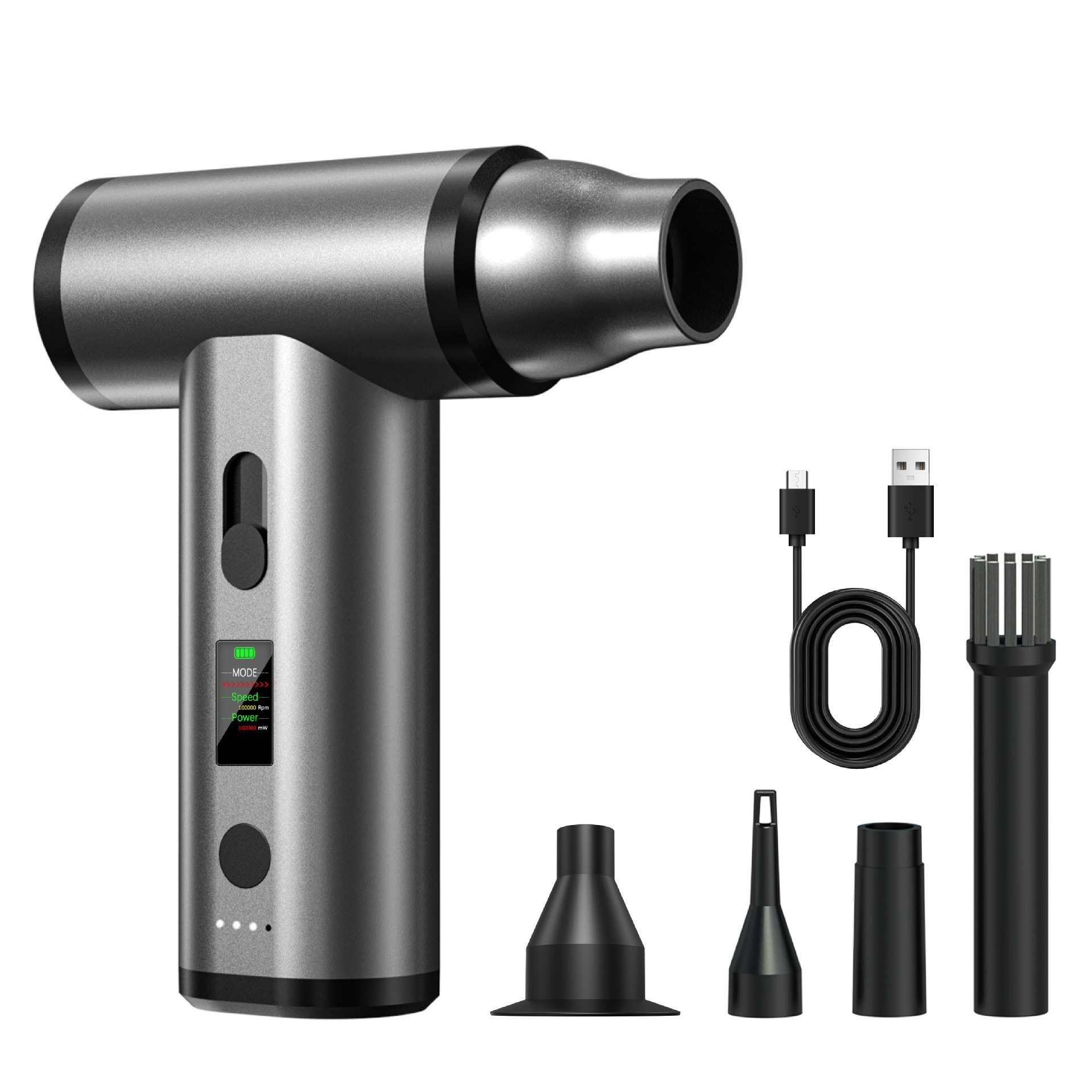 The latest private model mini dust blower charging car high-power dust blower handheld high-speed turbo violence fan