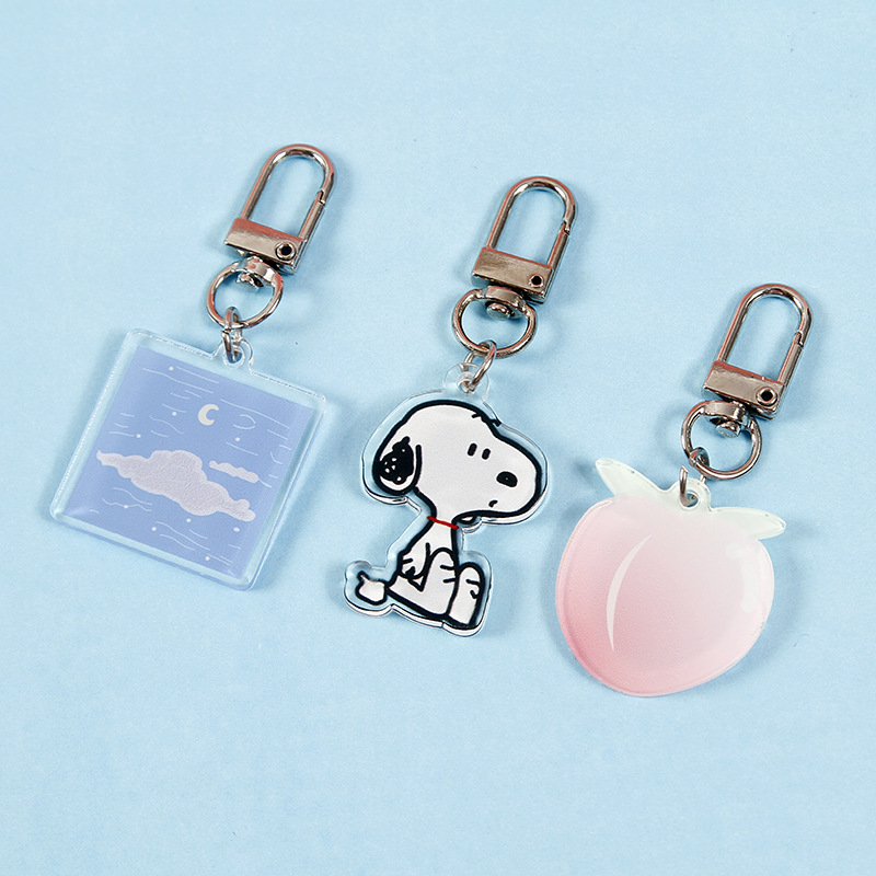 Japanese Acrylic Keychain Anime Keychain Cute Cartoon Acrylic Keychain Creative School Bag Pendant