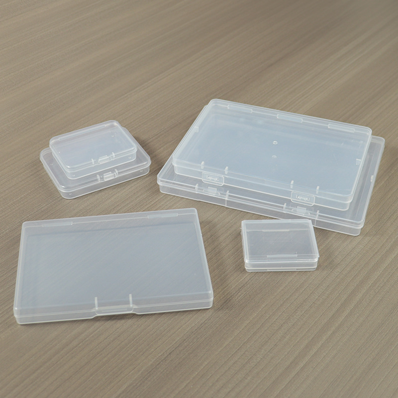 Transparent Amazon Cross-border PP Rectangular Display Box Business Card Card File Storage Box Flat Box Dustproof Plastic Box