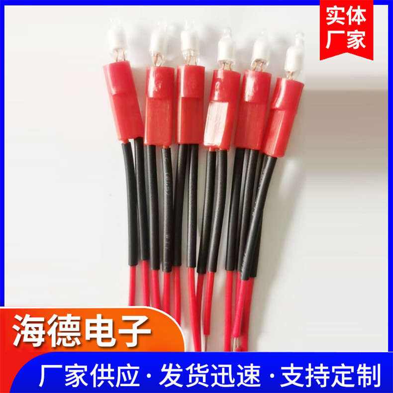 Supply Germanium Lamp Deep Processing NE-2 Germanium Lamp Plus Resistor Bulb 6 * 18 Germanium Lamp Indicator Tantalum Lamp Connected to the Resistor