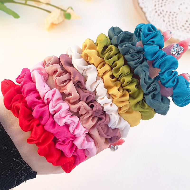New satin small size hair ring satin temperament ponytail hair changeable hair rope headdress women do not leave marks wholesale manufacturers