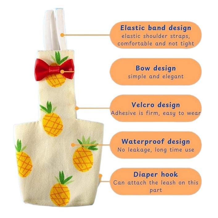 Amazon Aliexpress Parrot Clothes for Going Out, Anti-Poop Pocket Bird Flight Clothes, Tiger Skin Peony Black Wind Diapers