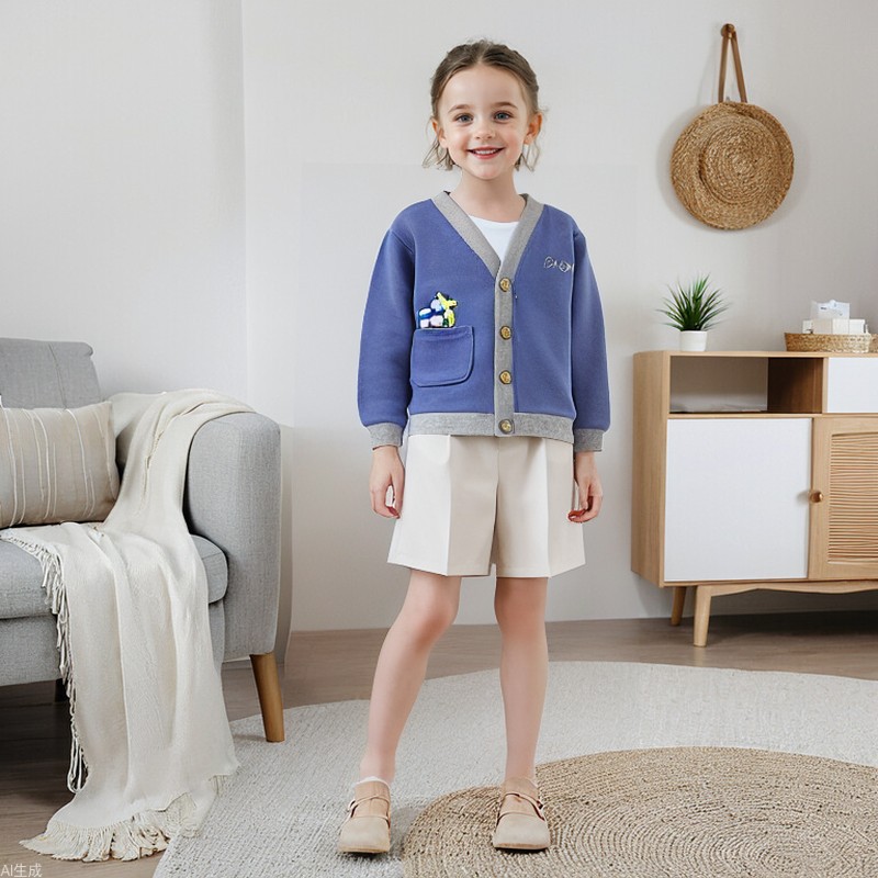 Кардиган для мальчиков осенний детский свитер трикотажная одежда для девочек A-класса корейский стиль