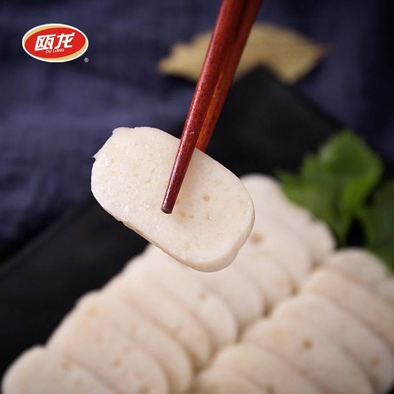Oulong fish cake Wenzhou local specialty fish cake Tengqiao strong energy food factory direct prefabricated dishes Wenzhou fish cake