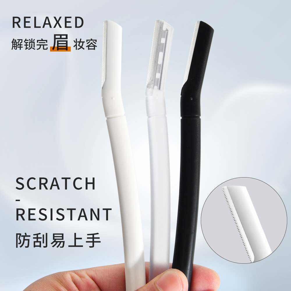 Macro eyebrow trimming knife long handle eyebrow shaving knife macro blade beginner eyebrow trimming artifact beauty makeup tool eyebrow trimming knife wholesale