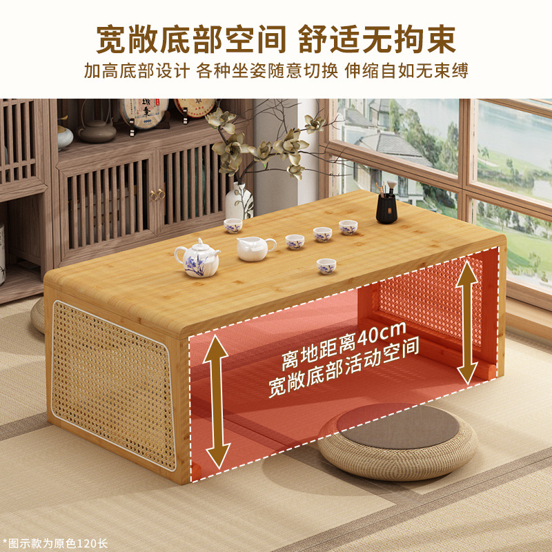 Tatami Japanese Style Bay Window Table Zen Style Folding Small Table Living Room Coffee Table Small Apartment Bedroom Floor Sitting Tea Table Tea Table
