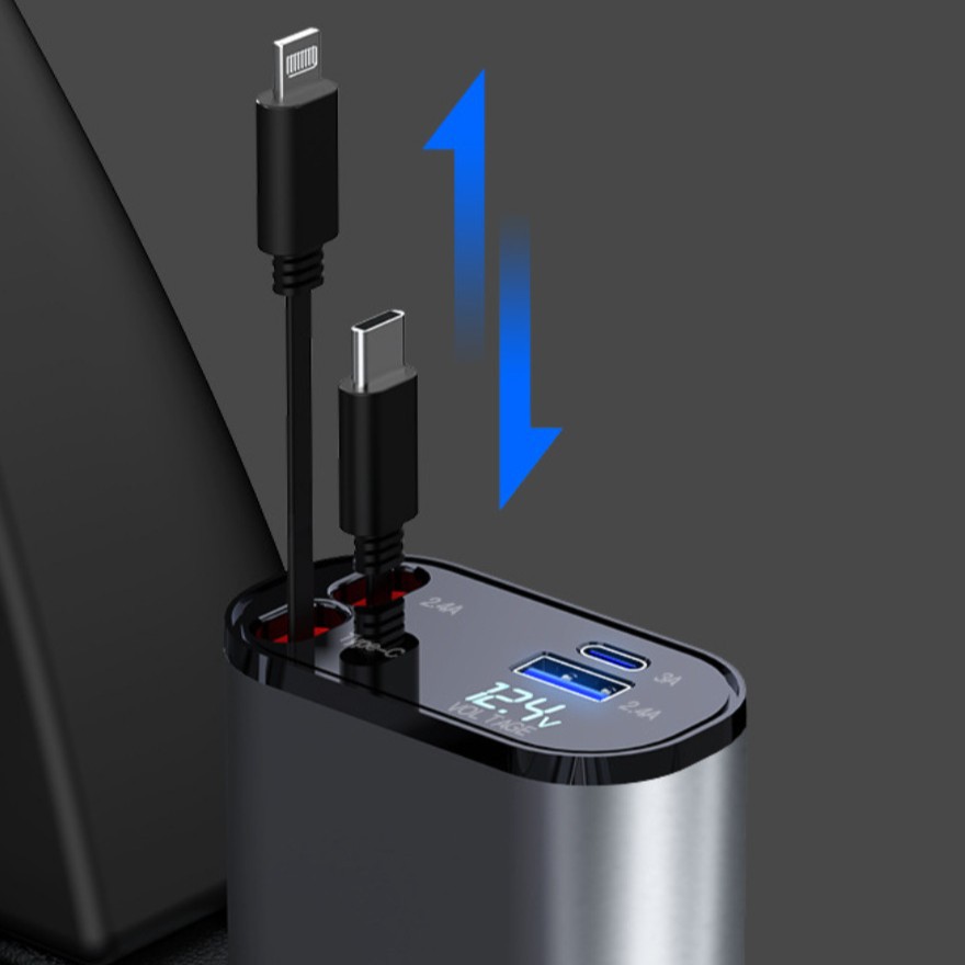 Cross-border car Bluetooth transmitter MP3 player charger 120W mobile phone super fast charge a drag four USB cigarette