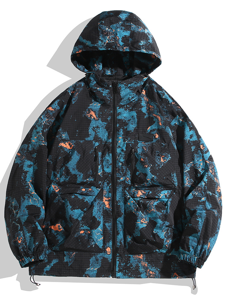 New Camouflage Hooded Workwear Functional Trendy Brand Camouflage Casual Jacket Plus Fat Plus Size