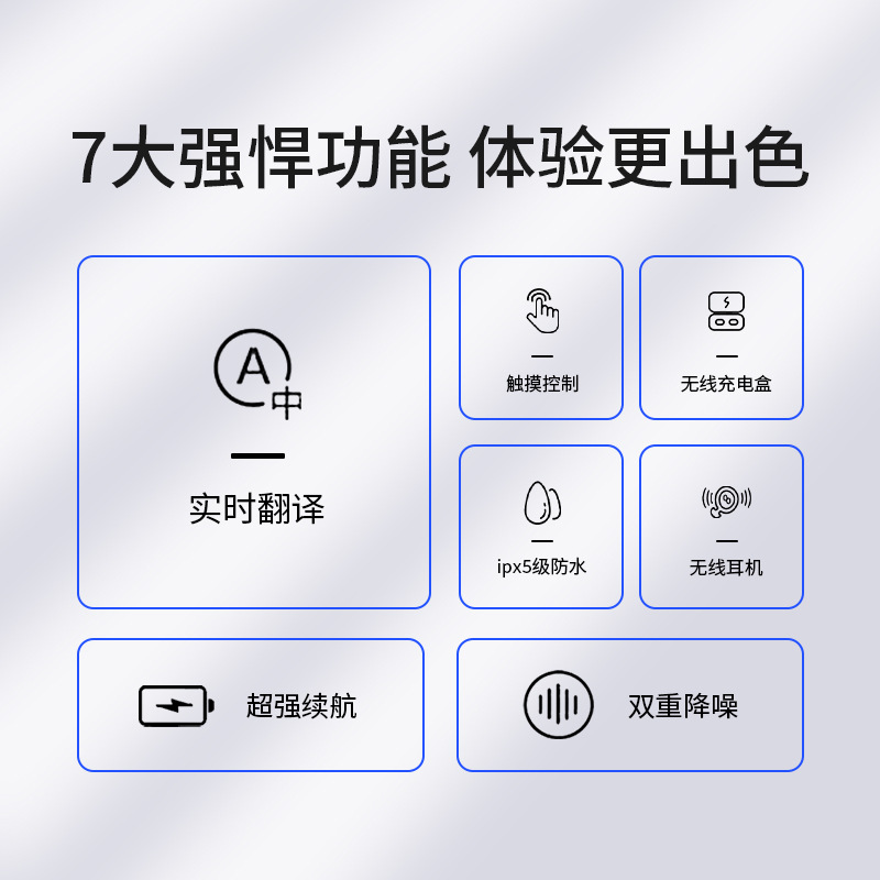Translation Headphones M8 Bluetooth Smart Translator Overseas Voice Translation Equipment Multi-Language Synchronous Translation