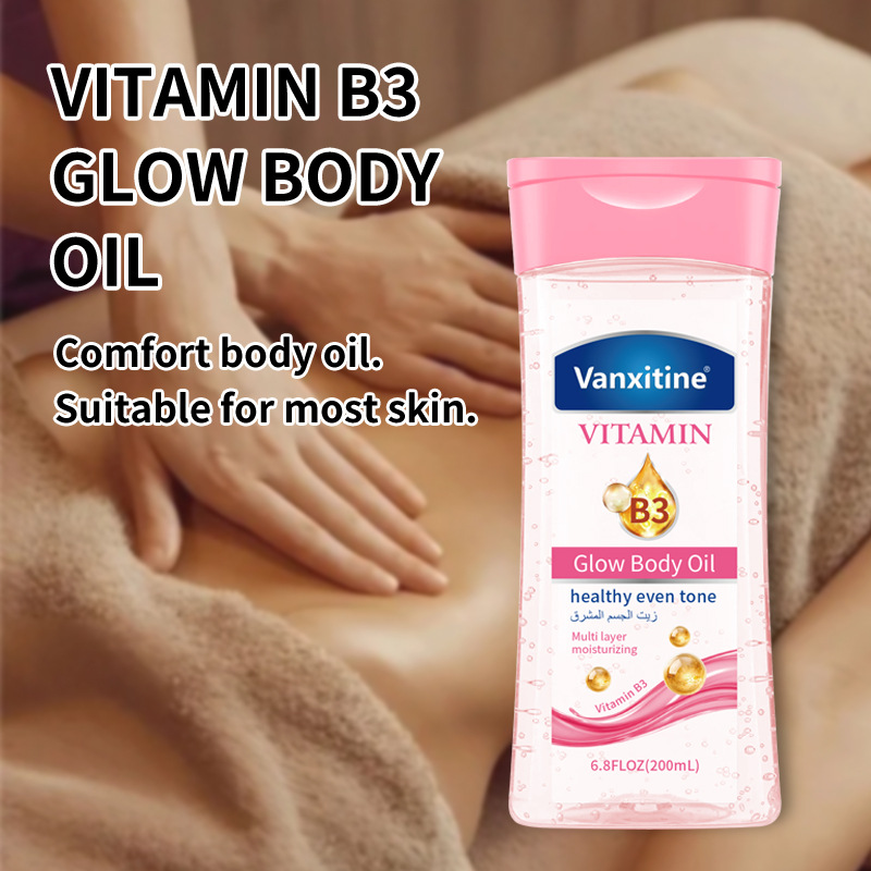 Cross-border Body oil Vitamin B3 Body Oil Wash-free Open Back Push Back Scraping Moisturizing Body Gel Massage Oil
