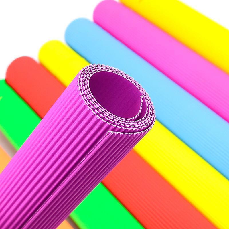 Manufacturer Wholesale Colorful Corrugated Paper Large Sheet 4K Thickeneded Wavy Paper Kindergarten Handmade Creative DIY Art Paper