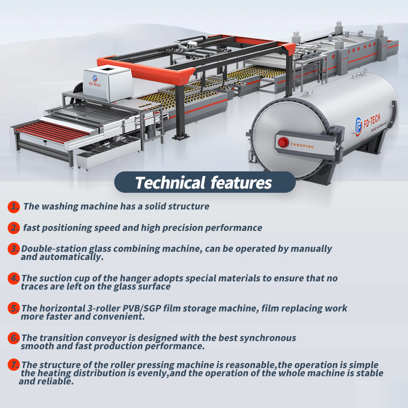 Автоматическая интеллектуальная линия производства стеклопакетов Fangding, автоклав