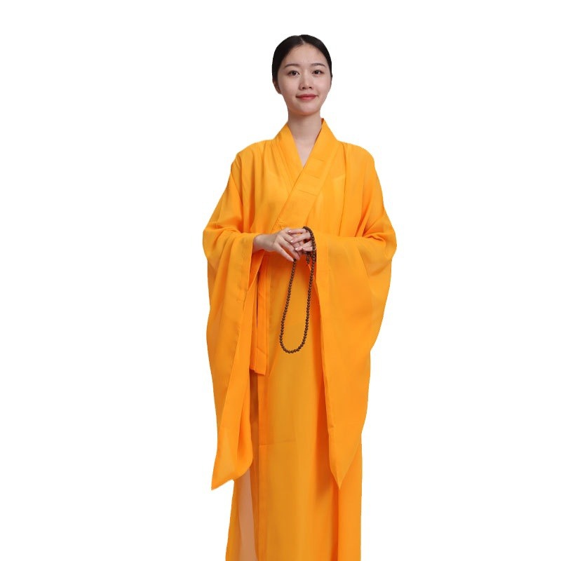 Haiqing Jushi Suit Women's Spring, Summer, Autumn and Winter Thin Transparent Haiqing Meditation Suit Long Shirt Brown Black Yellow