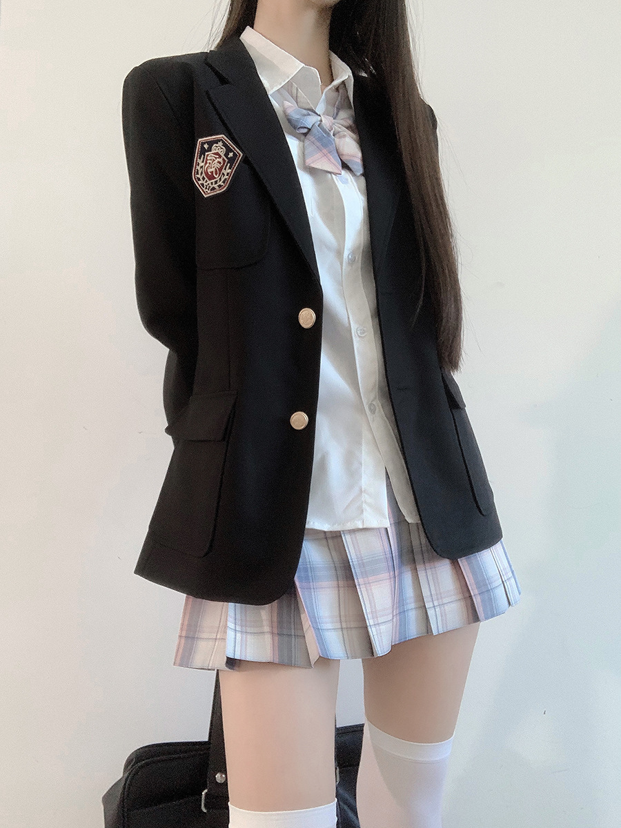 Japanese College Style Suit Black navy blue Tea School Style Suit Jk Uniform Original Paid Skirt Skirt