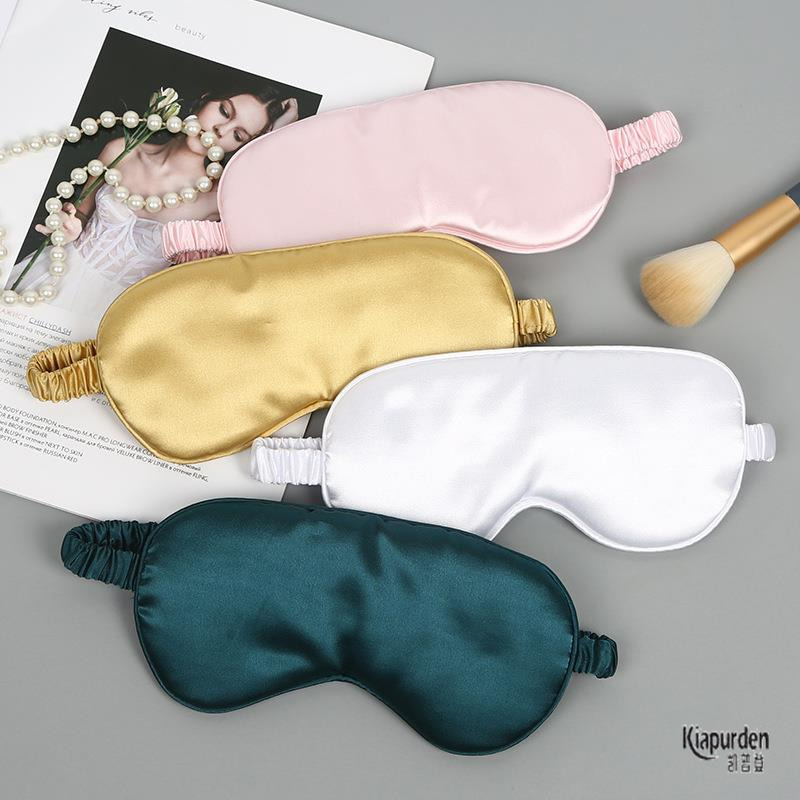 Double-sided Imitation Silk Eye Mask Sleep Shading Student Female Male Sleeping Eye Mask Summer Ice Sleeping Hood Special Cloud