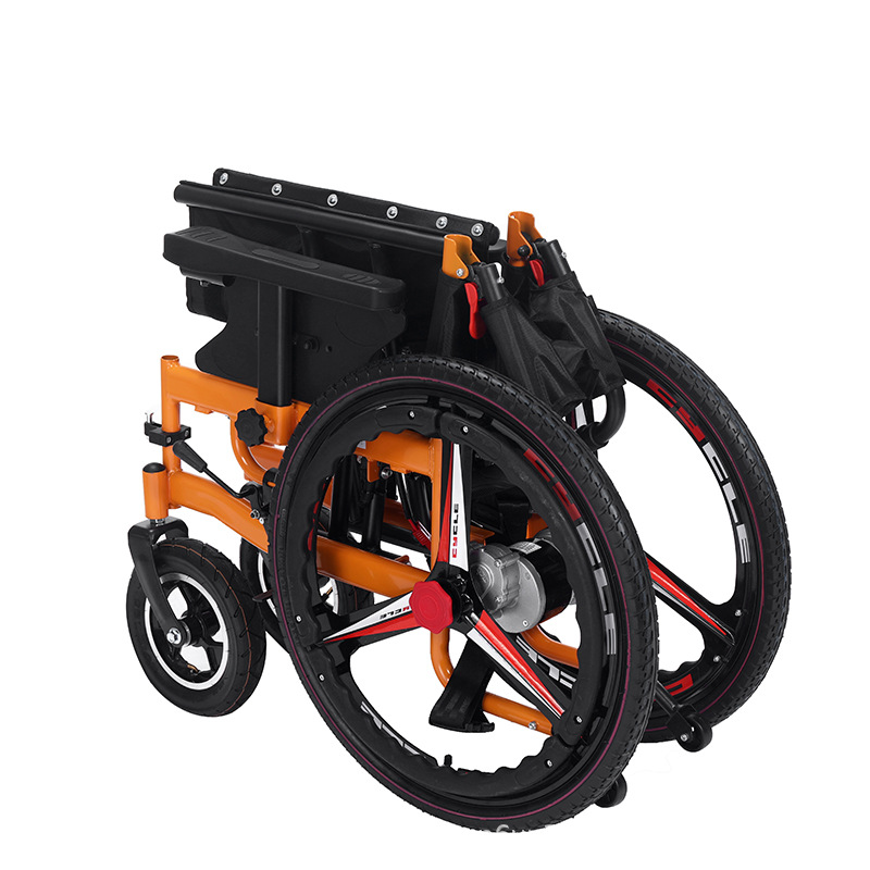 Electric wheelchair foldable intelligent automatic flashlight dual-purpose four-wheel scooter wheelchair for the elderly