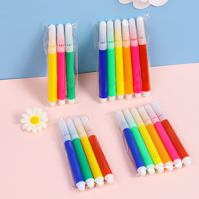 6-цветные 4-цветные детские мини-кисти акварельные ручки набор моющиеся художественные граффити цветные ручки