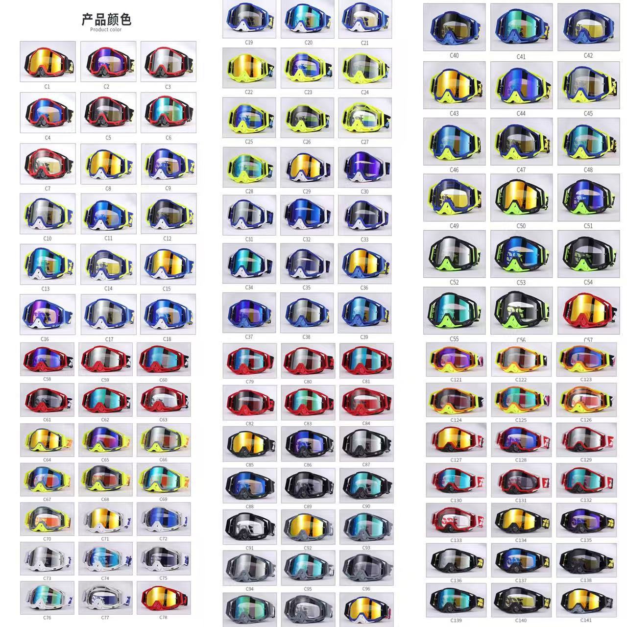 Cross-Border Motorcycle Goggles, Ski Goggles, 100% Windproof Goggles for Off-Road Riding, Outdoor Downhill Goggles