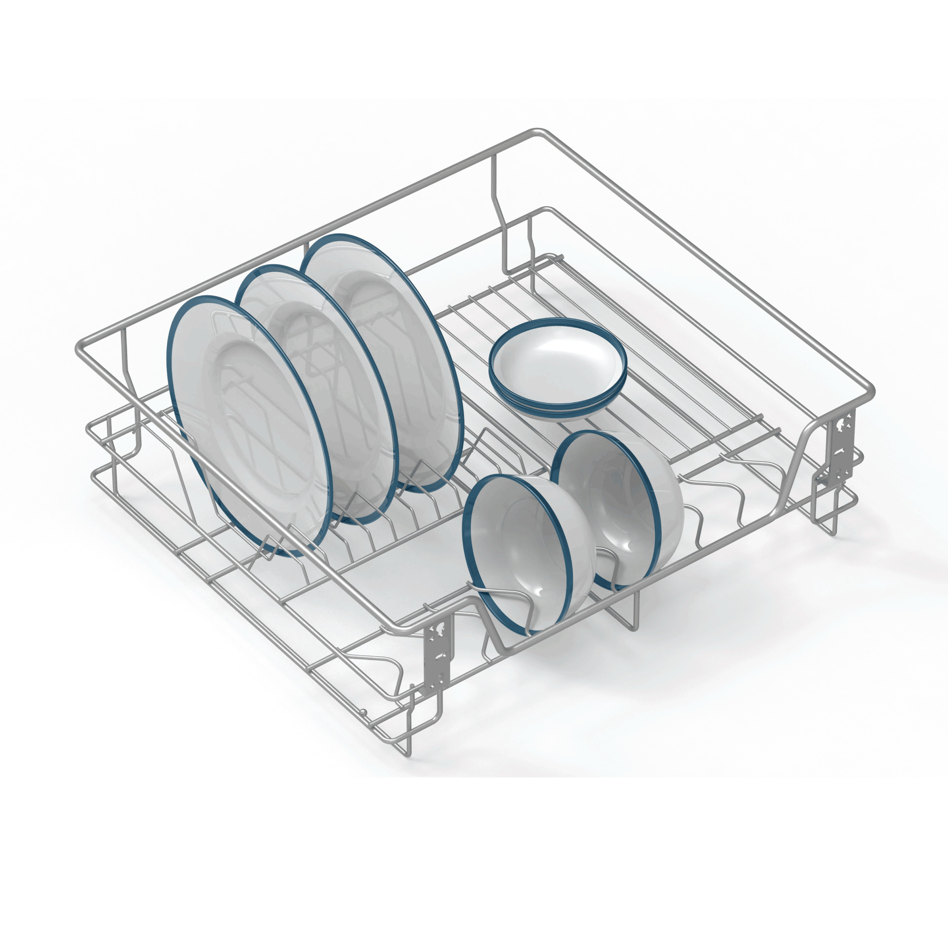 Cross-border pull-out dish rack cabinet pull-out basket drawer-type multi-layer cabinet pull-out basket side-mounted slide rail pot pull-out basket