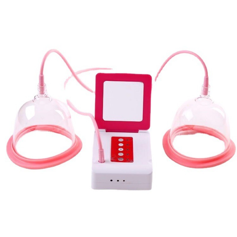 Cross-Border Electric Breast Enhancement Device, Chest Massager, Breast Enhancement Device, Breast Beauty Device, Vacuum Double-Cup Care Device for Home Use