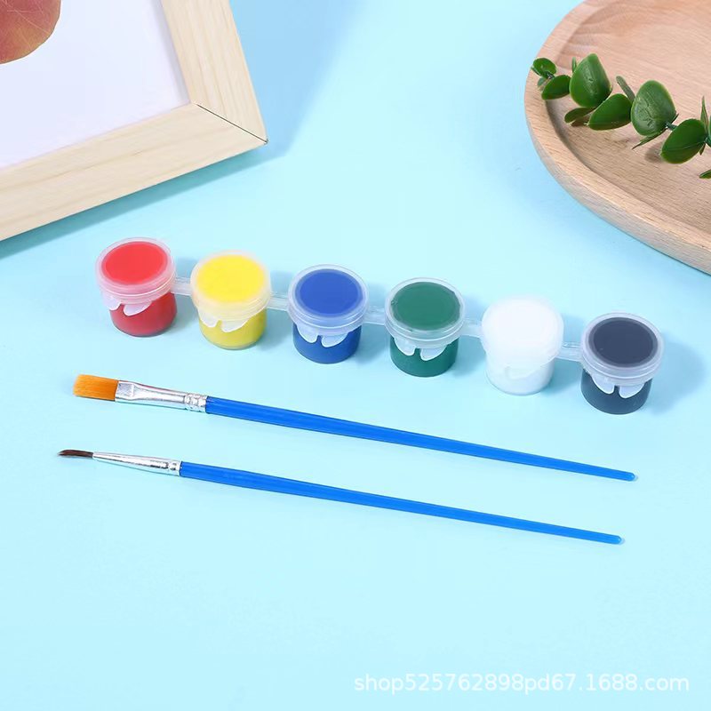 12-color acrylic pigment strip children's Diy painting pigment environmentally friendly formaldehyde-free gypsum doll pigment wholesale suit