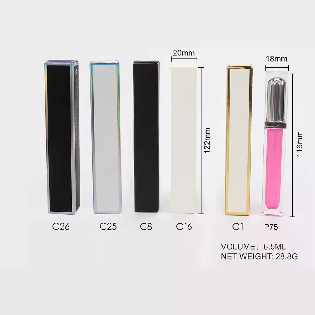 Foreign trade logo-free multi-color matte gloss lip gloss small batch printing logo lip gloss processing Lip Gloss