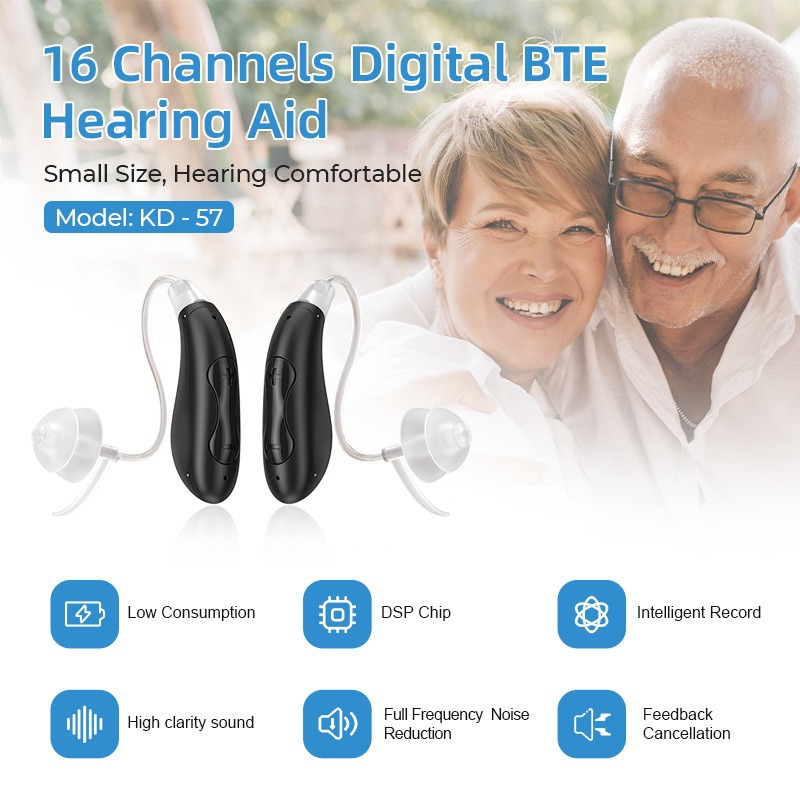 Cross-Border 16Channel Bte Digital Bluetooth Hearing Aids for Seniors