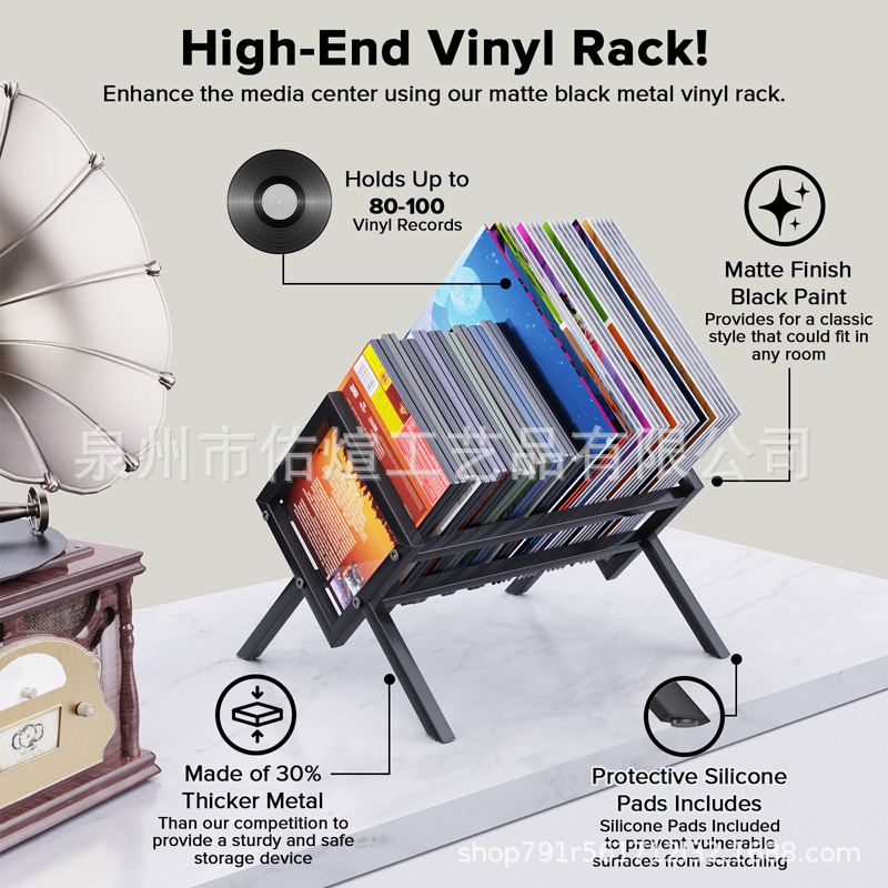 Креативный стеллаж для хранения виниловых пластинок, CD и журналов