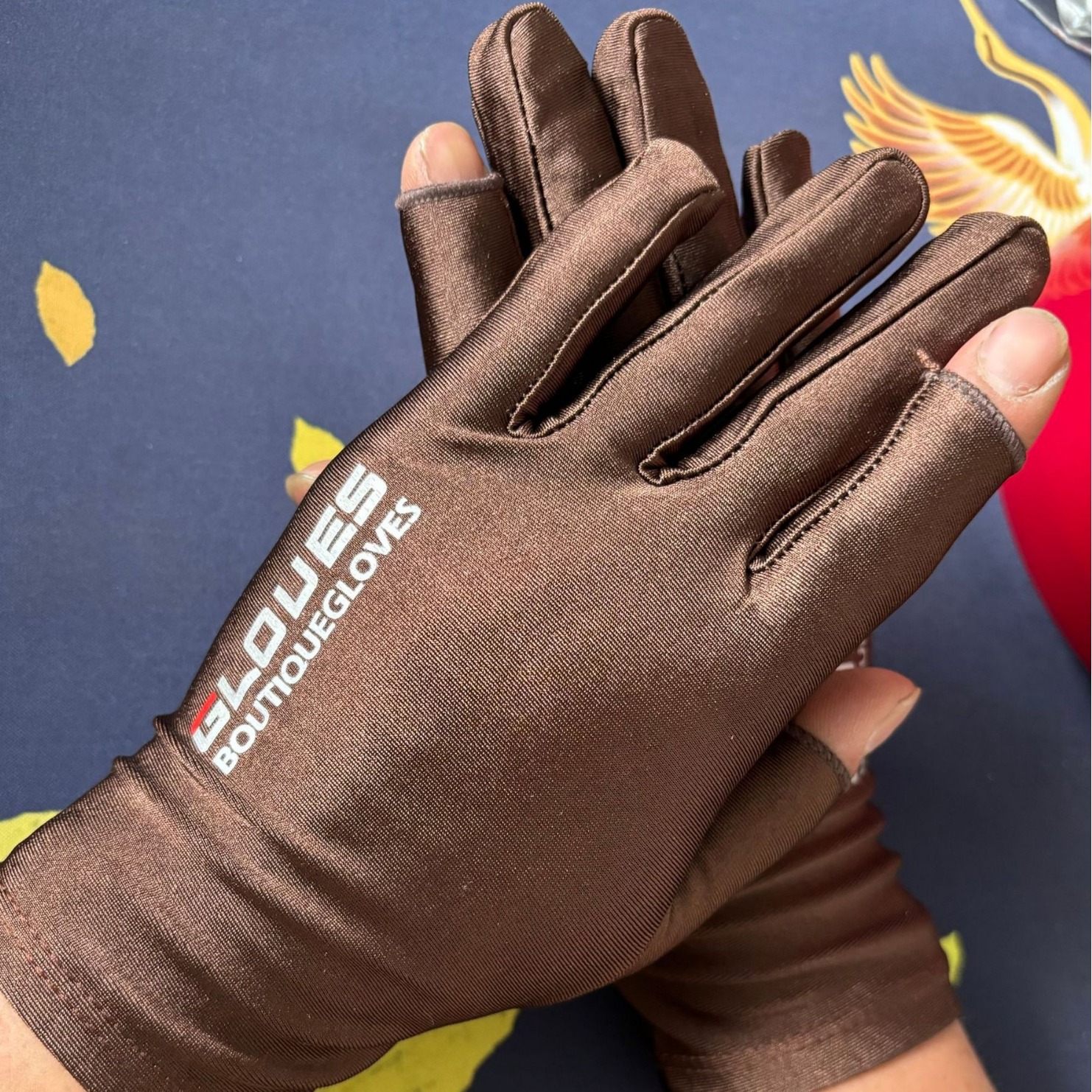 Перчатки без пальцев для мужчин и женщин, с логотипом, для защиты от солнца, для вождения и велоспорта