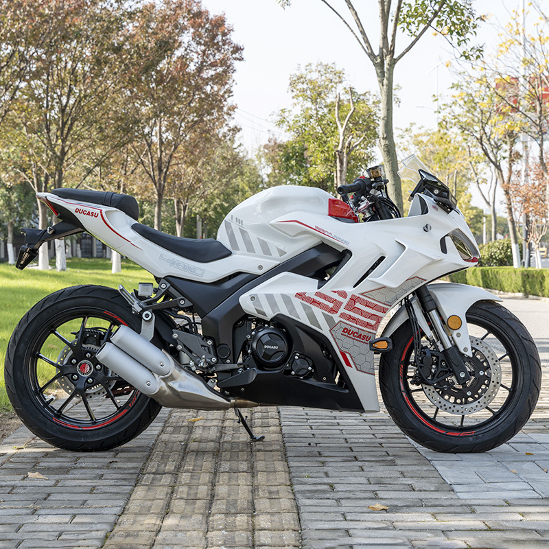 Cross-Border 400Cc Double-Cylinder Water-Cooled Motorcycle Export Can Be Taken with Brand Sports Car Ducerson Dk400 Adult Racing Motorcycle