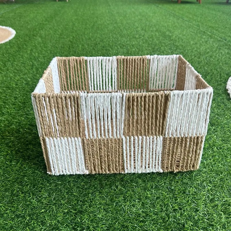 Simple Entryway Living Room Hotel Homestay Rope Weaving Creative Paper Rope Storage Creative Storage