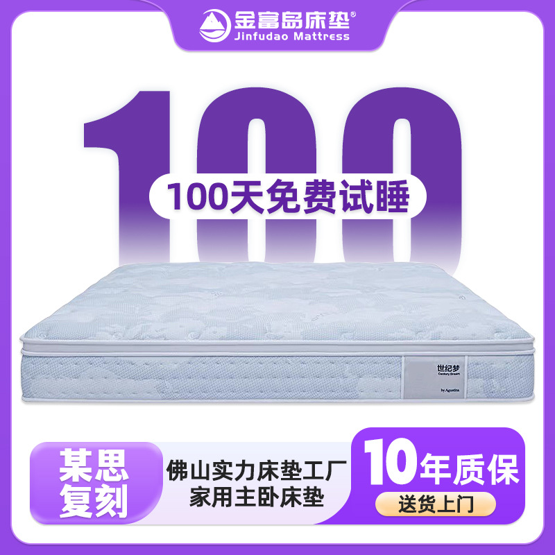 Отель с матрасом из 3D волокна, нулевое давление, мемори-коттон, 1.8 метра, тихий, независимый карманный пружинный