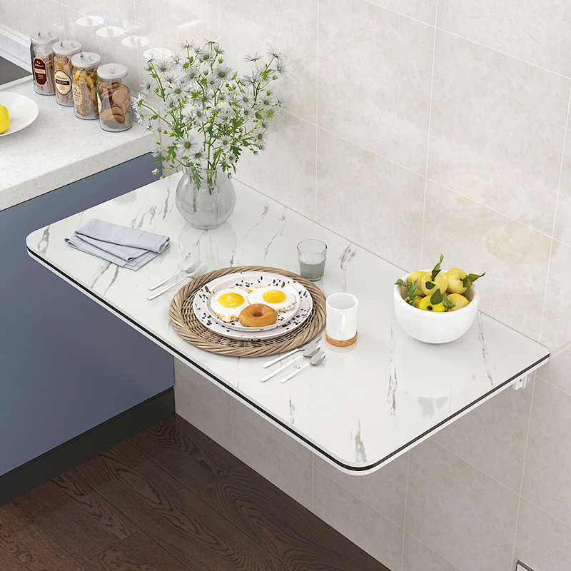 Wall-Mounted Folding Table Board Wall-Connected Dining Table Household Simple Table Wall-Mounted Small Table Kitchen Storage Rack Wall Table