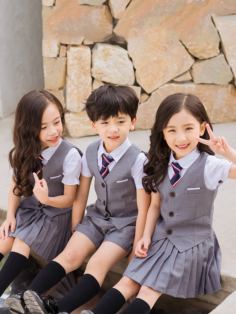 Детская одежда Play Cool Bear, жилет, летний комплект в колледж, форма для учеников начальной школы