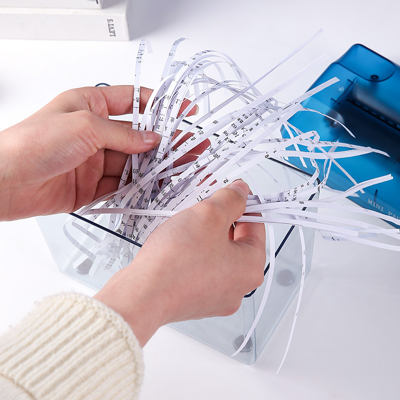 Cross-Border Hot-Selling Paper Shredder Office Home Mini Manual Paper Shredder Desktop Hand-Cranked Document Shredder