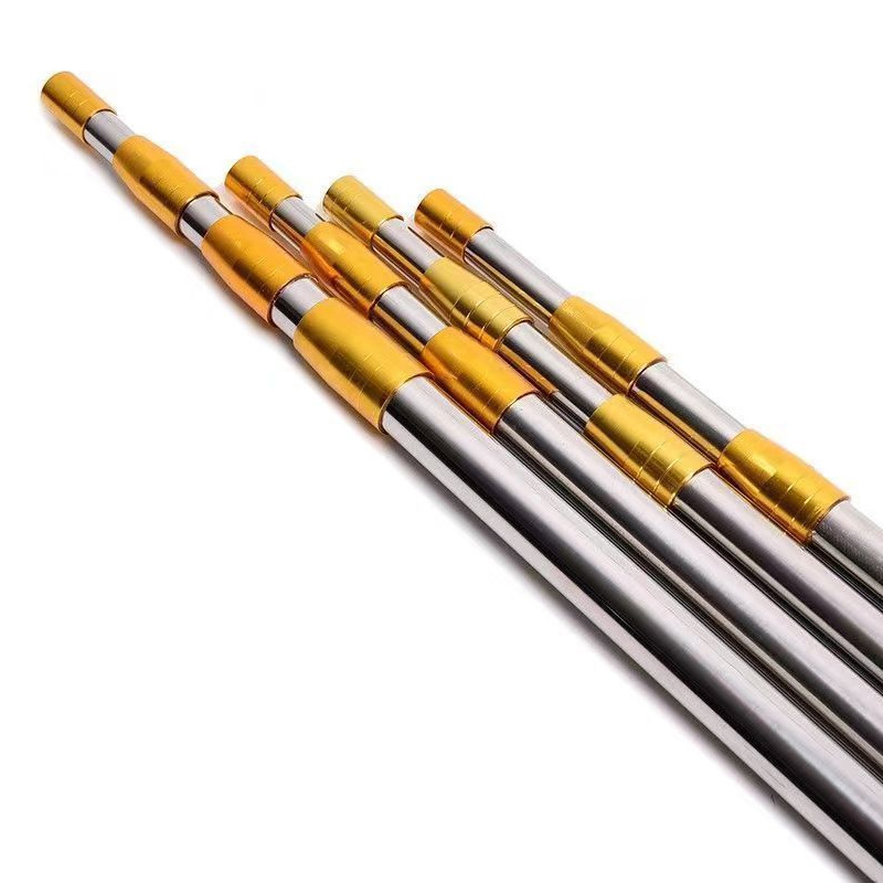 Portable Fishing Net Pole, Telescopic Positioning Fishing Net Pole, Locust Flower and Camphor Tree High-Altitude Fruit Picking Pole, Fishing Spear Pole, Telescopic Rod