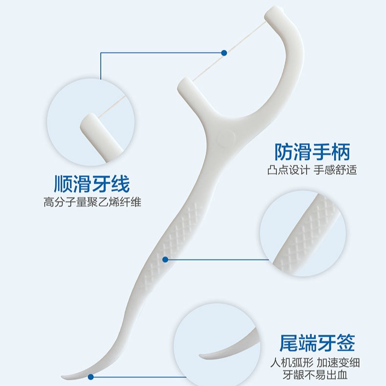 Manufacturer's Disposable Dental Floss Portable Disposable Dental Floss Stick Box 50 Pieces for Flossing between Teeth and Oral Cleaning