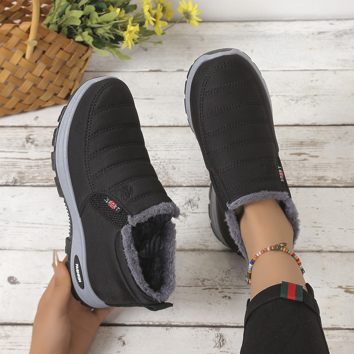 Экспортные зимние ботинки для пар Temu 2025 года, популярные короткие ботинки с утеплением и утолщением