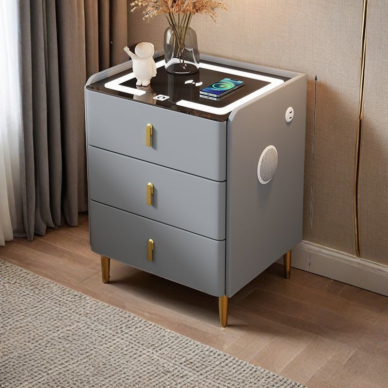 Modern Simple Popular Smart Bedside Table for Home Use 40*40*60cm Wide Small Bedside Storage Cabinet