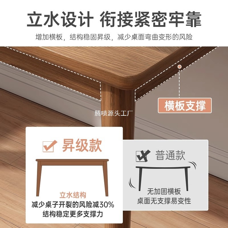 Desk Student Adult Home Writing Study Desk Simple Rectangular Solid Wood Color Leg Table Bedroom Computer