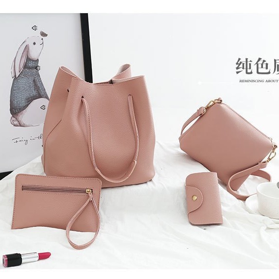 Trendy Single Shoulder Bag Fashion New Color Mother and Child Bag European and American Style Four-Piece Set Simple Women's Bag