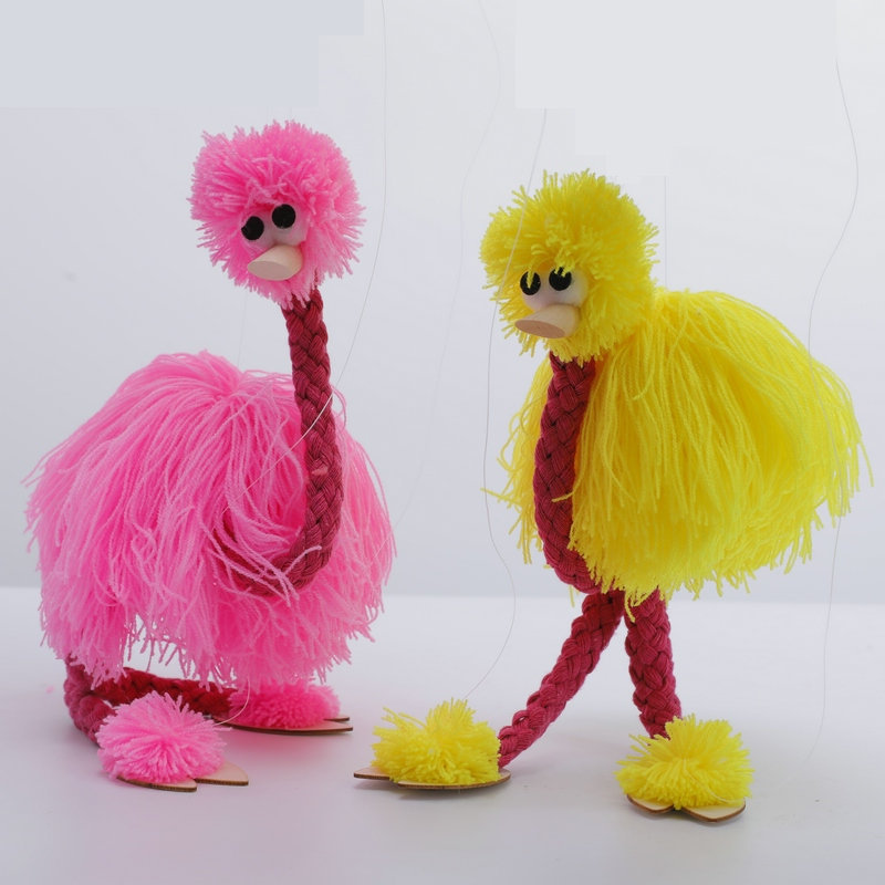 Ran Jianghu Night Market Stand Direct Selling Creative Puzzle Pull Line Ostrich Puppet New Strange Children's Toy Pull Line Doll