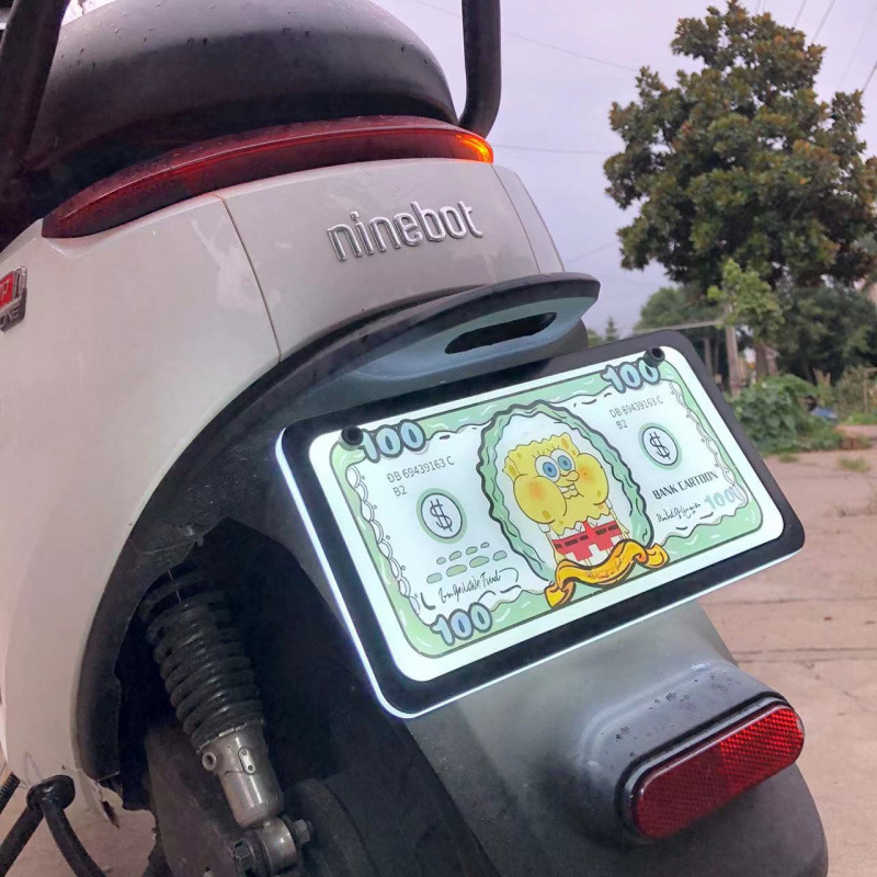 Luminous Tail Plate. No. 9 Luminous Tail Plate Customized Mirror High-Definition Decorative Plate Anime Calf Luminous Tail Plate